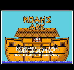 Noah's Ark (Europe) Title Screen